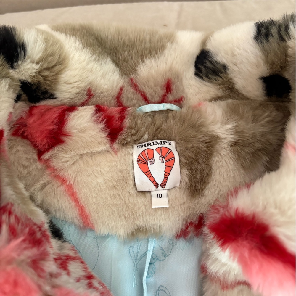 Shrimps Faux Fur Patterned Coat size 10 - Picture 3 of 3